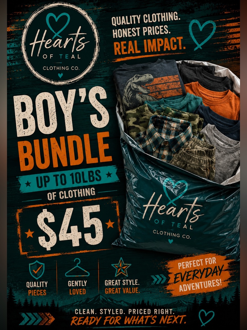 H.O.T. Boy’s clothing bundle of up to 10lbs